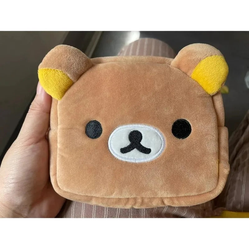 Rilakkuma Plush Makeup Organizer and Cosmetic Storage Bag - Kawaii Vanity Case and Pencil Holder