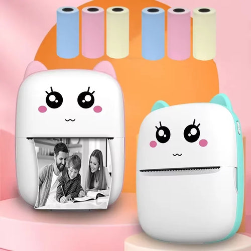 New Portable Mini Printer Wireless Bluetooth Android Ios Mobile Photo Thermal Printers Tags Termica Label Maker with Paper Rolls