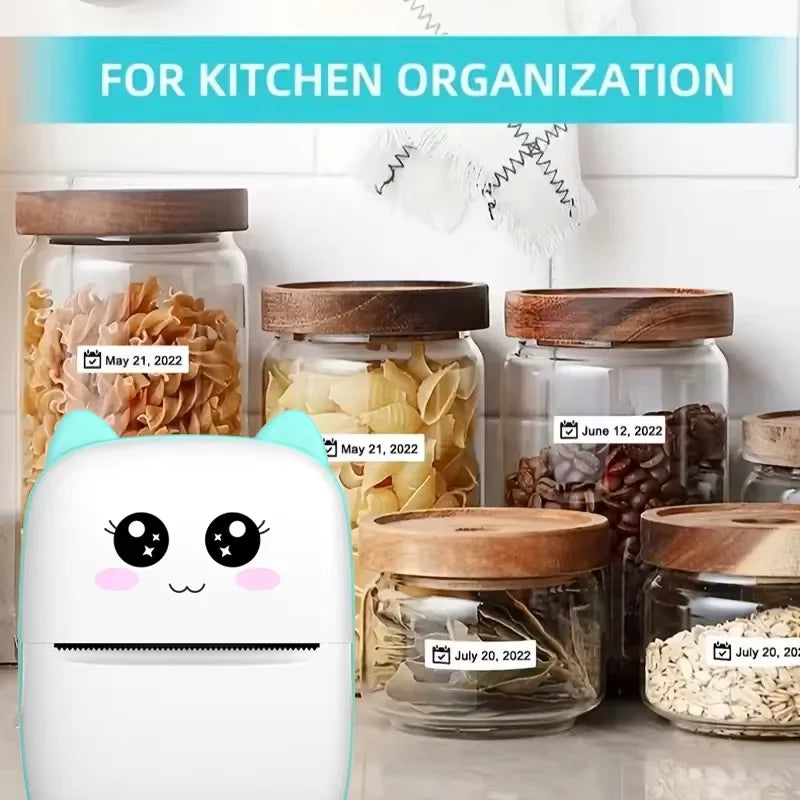 New Portable Mini Printer Wireless Bluetooth Android Ios Mobile Photo Thermal Printers Tags Termica Label Maker with Paper Rolls