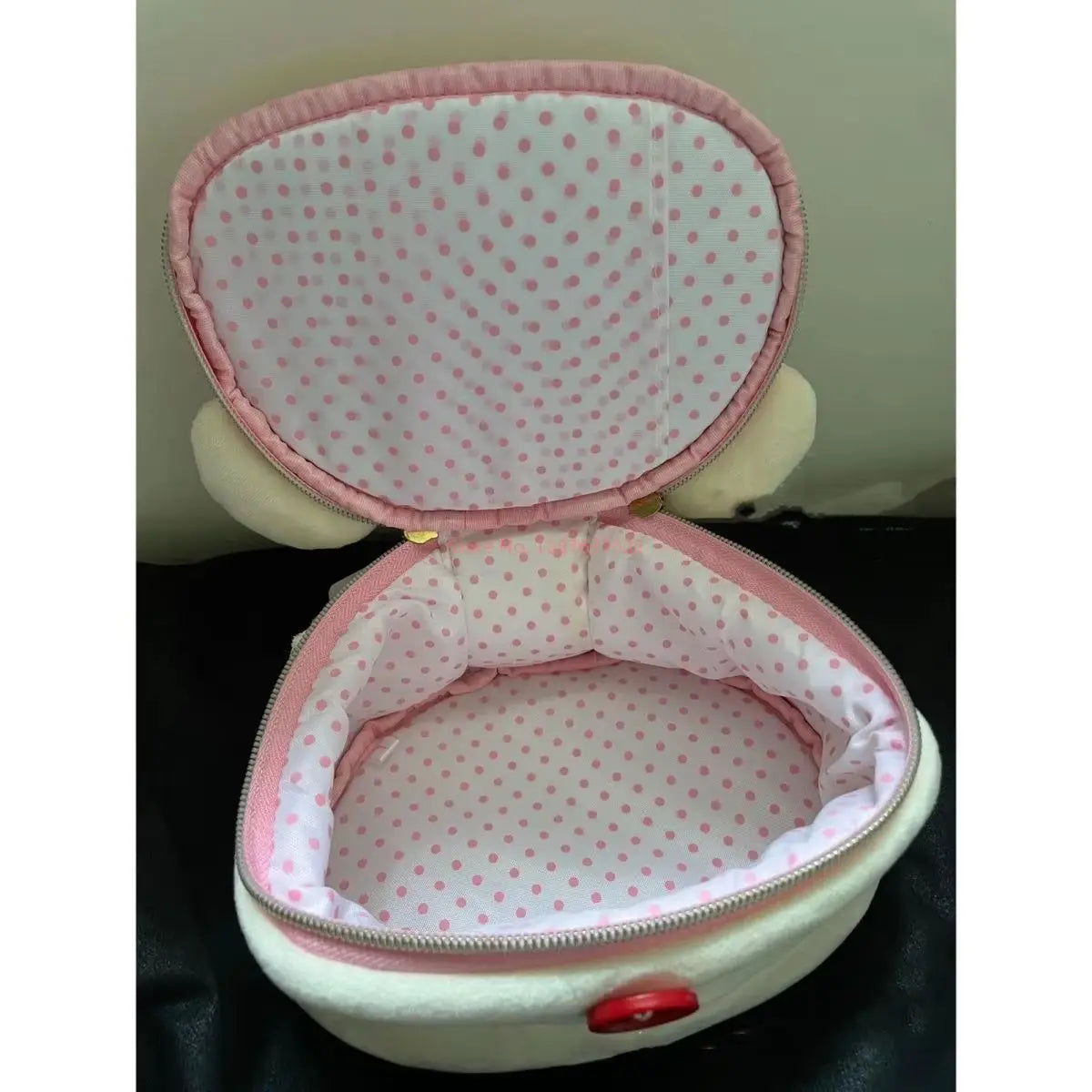 Rilakkuma Bear Elliptical Makeup Bag - Portable Stereoscopic Storage Solution for Girls